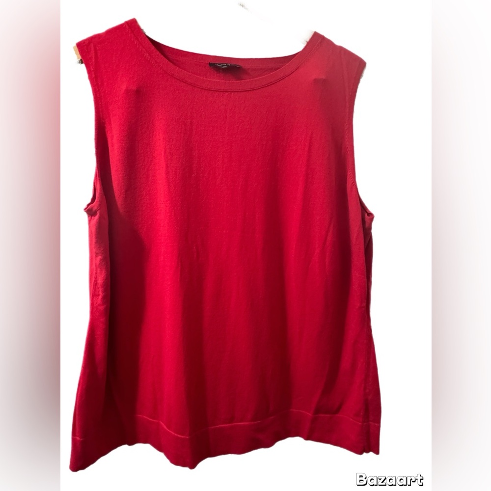 Lafayette 148 New York Red Sleeveless Top